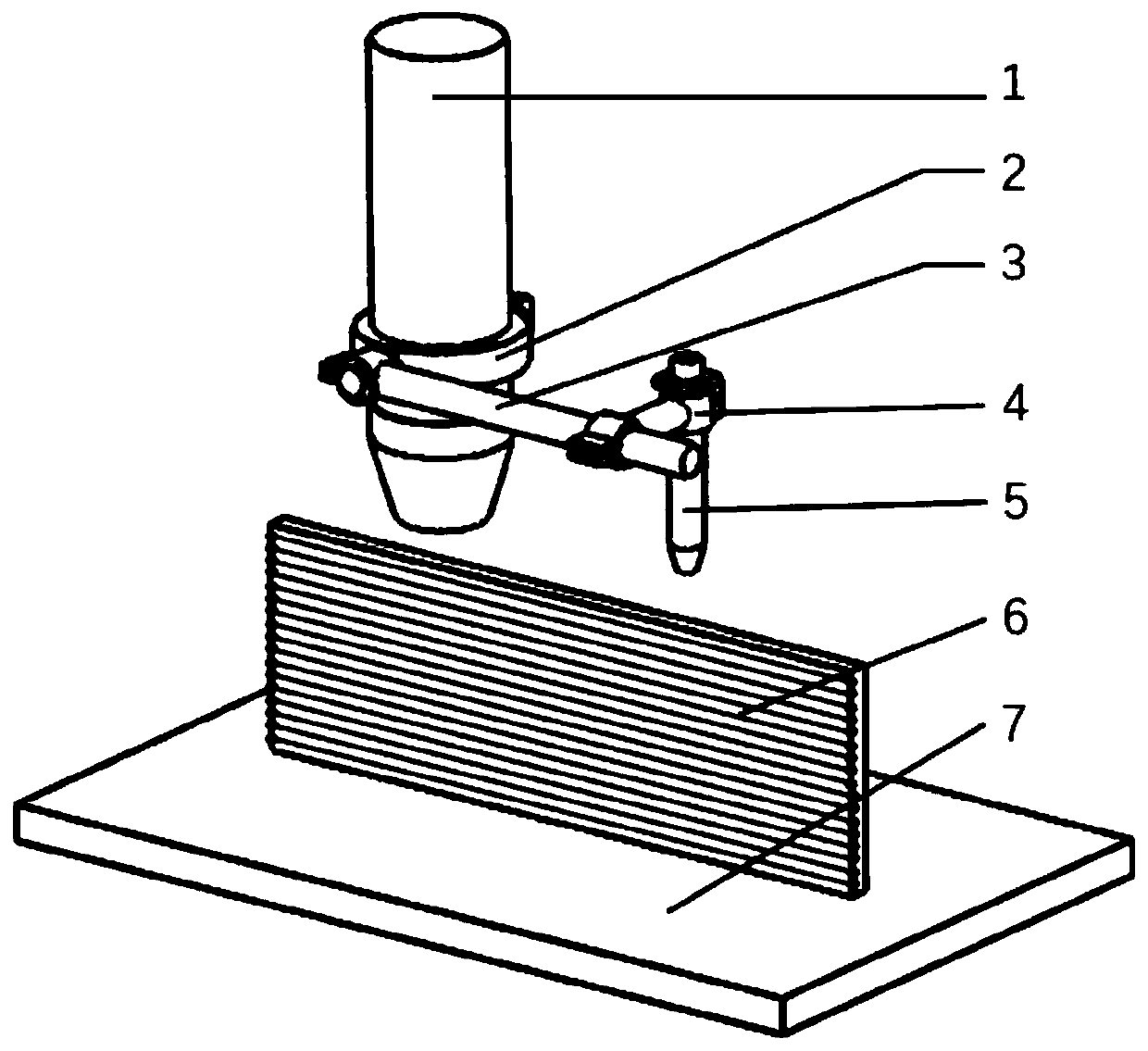 Liquid nitrogen follow-up cooling additive manufacturing device and method