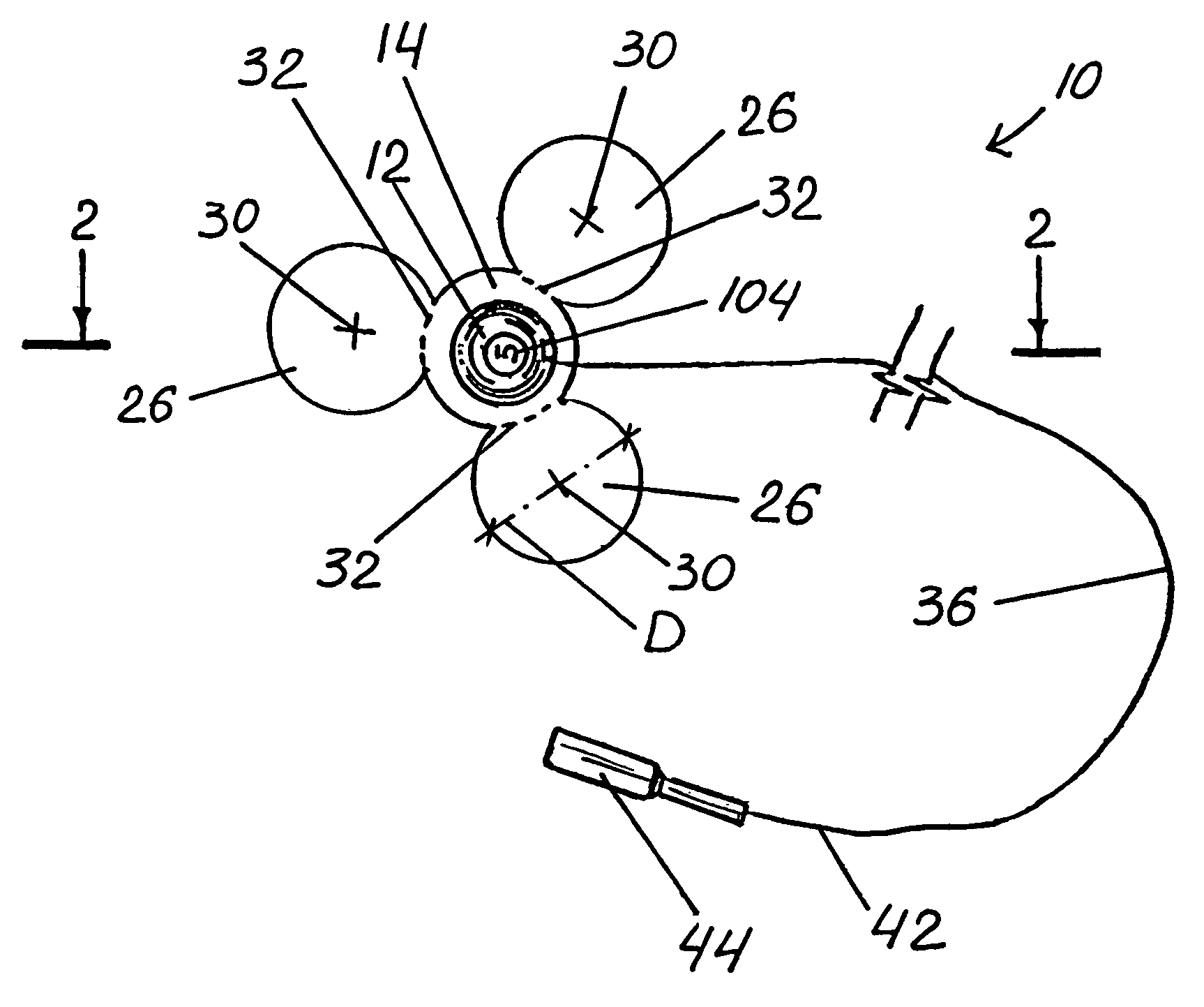 Cortical sensing device with pads