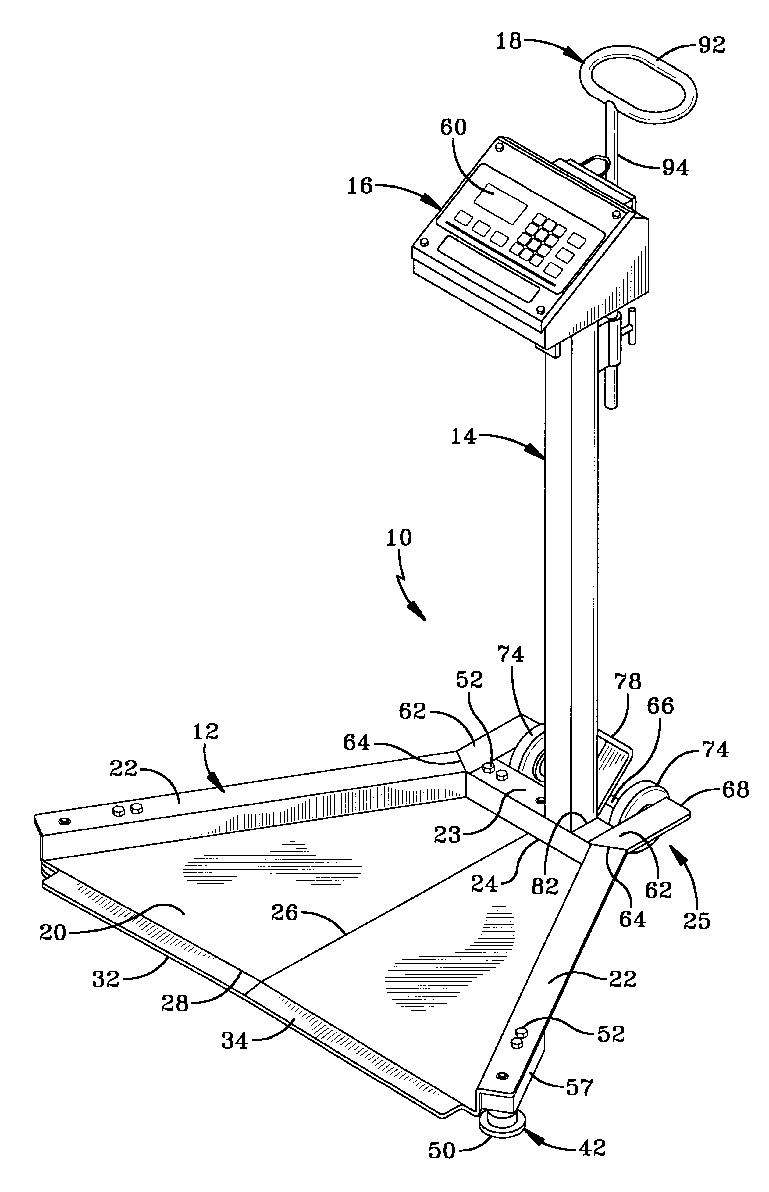 Dolly type drum scale