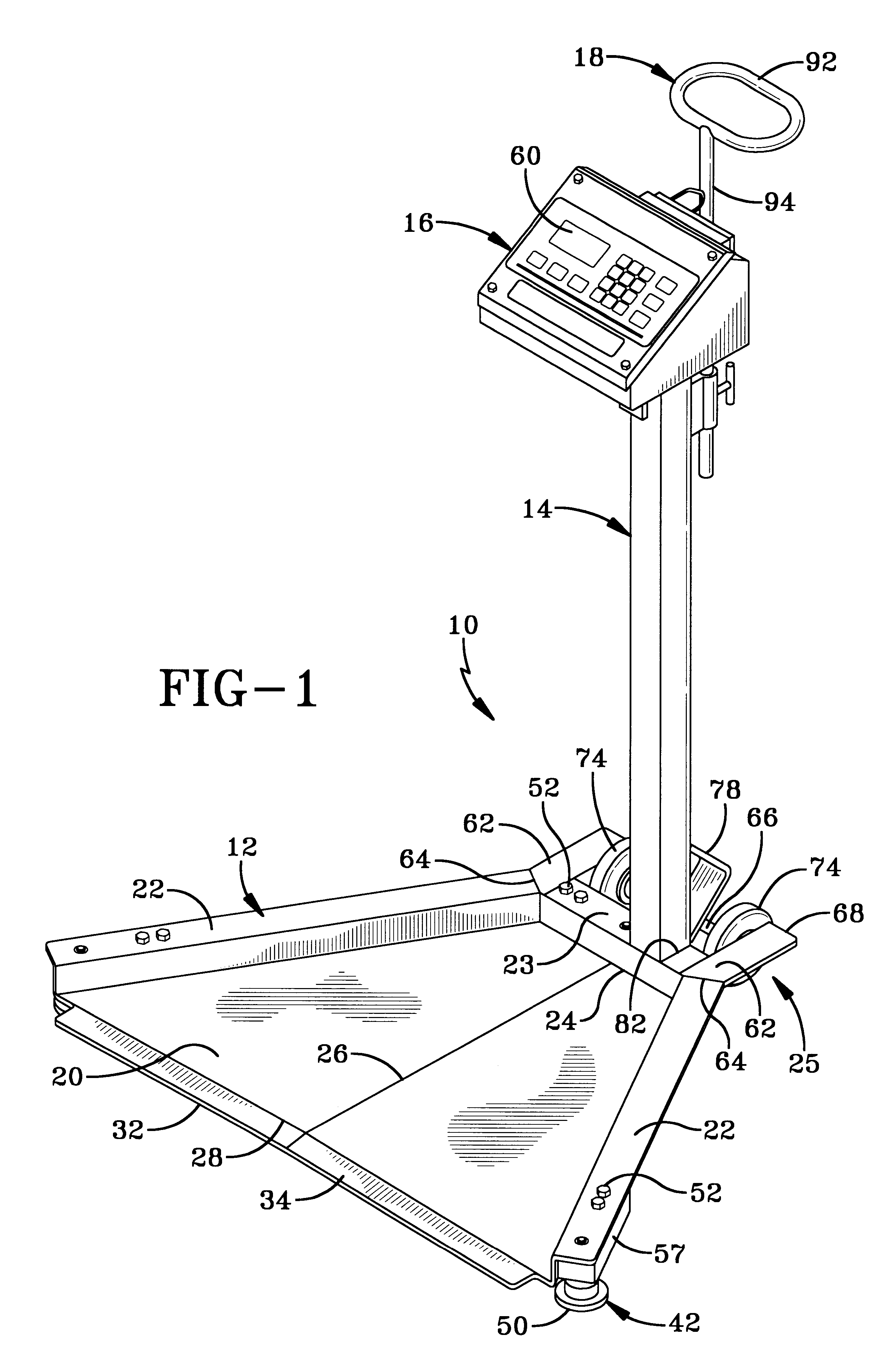 Dolly type drum scale