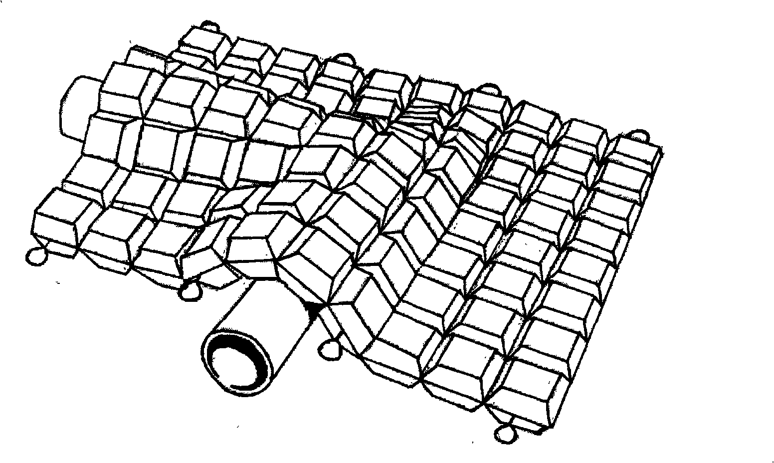 Sea floor corrosion-proof and silt-promoting system and its uses