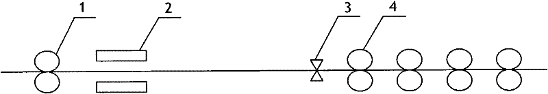 Device and method for cooling intermediate rolled blank of hot rolled strip