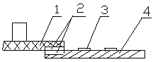 LED lamp with bonding pads of driving board or connection board and bonding pads of aluminum substrates being in butt welding connection