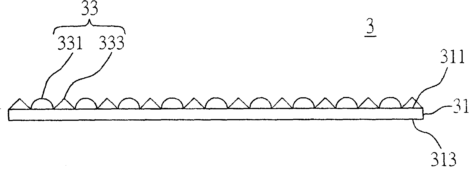 Curvilinear optical modulation component and backlight module with same