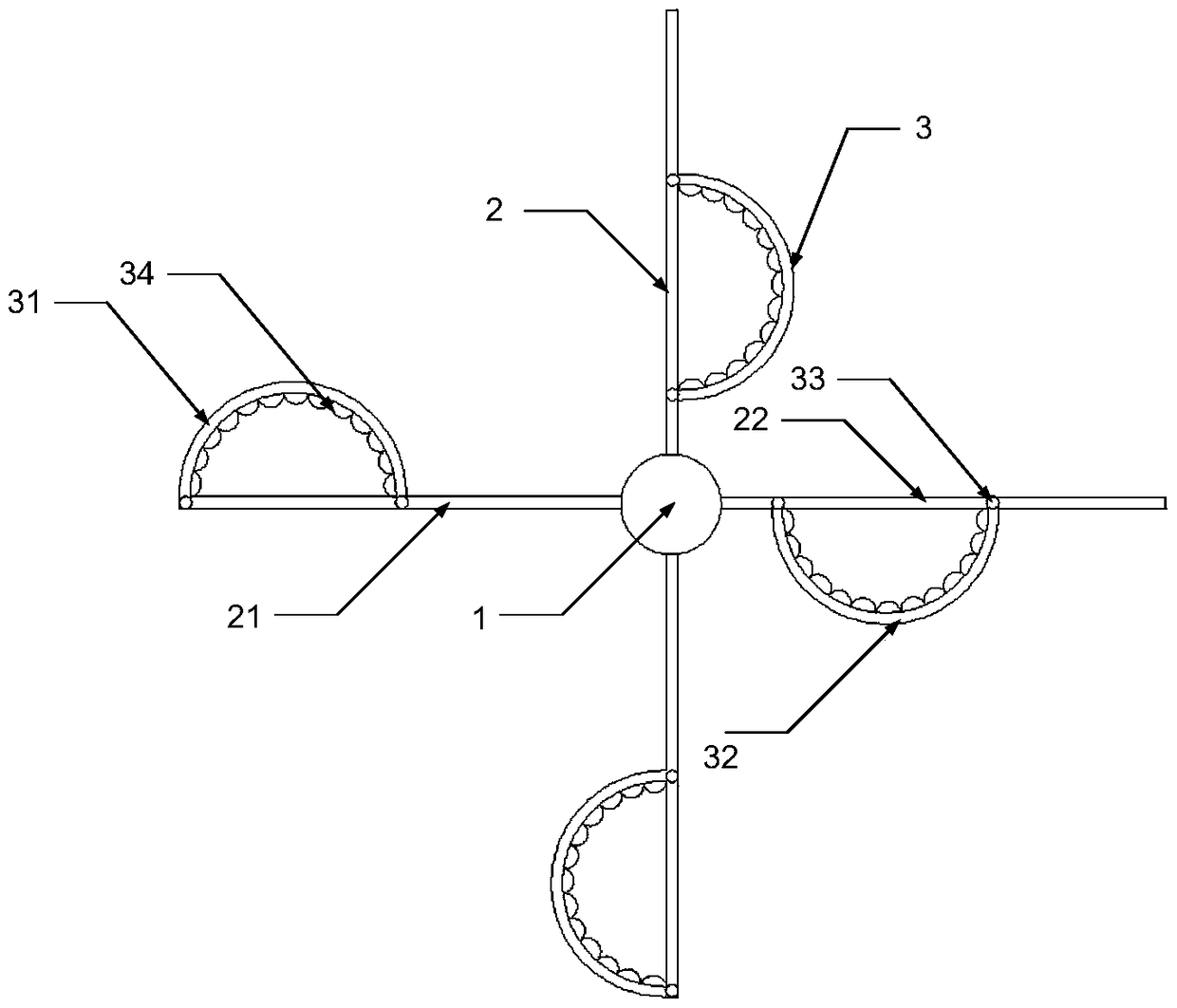 A wind turbine impeller