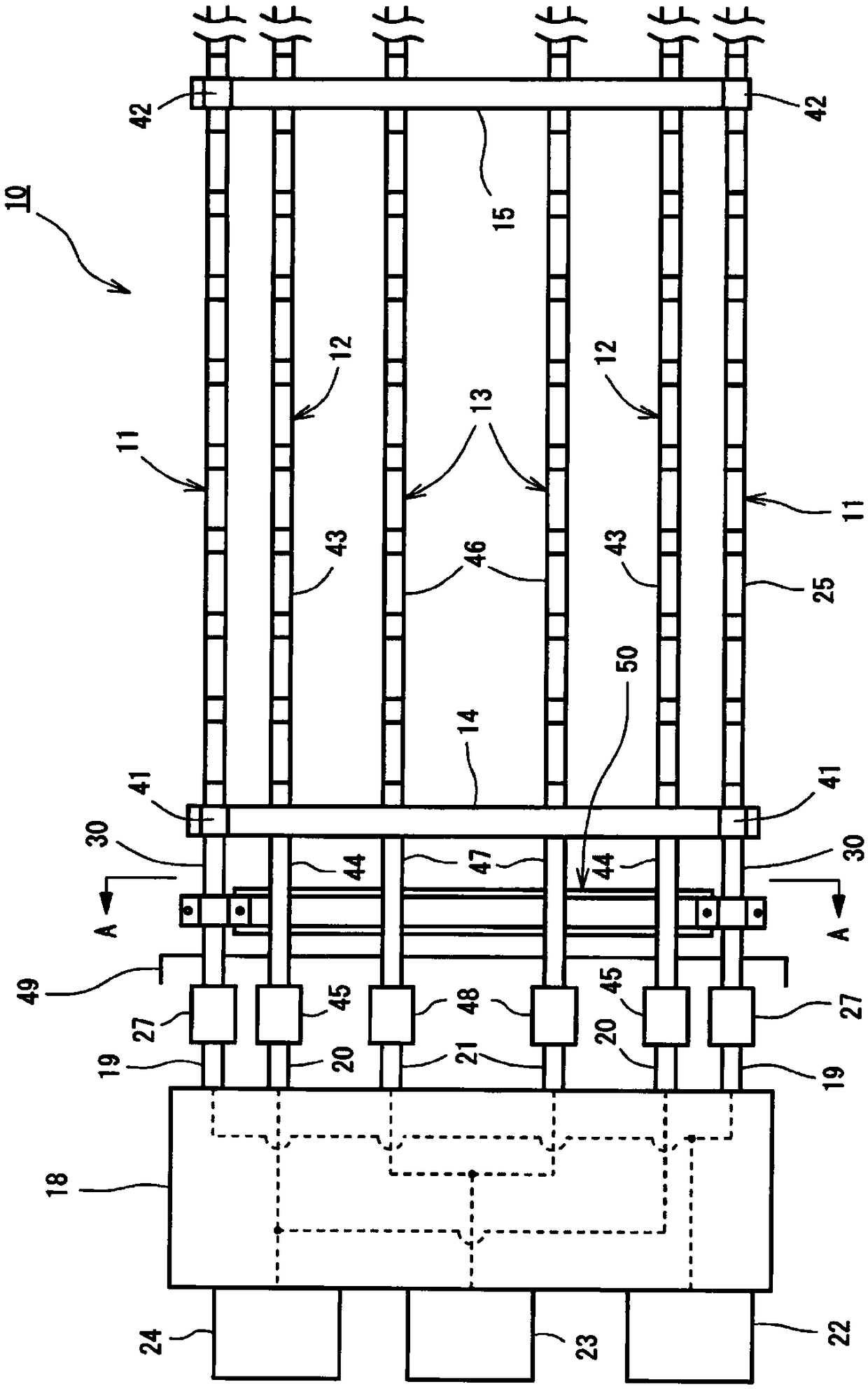 Traction device for spinning machine