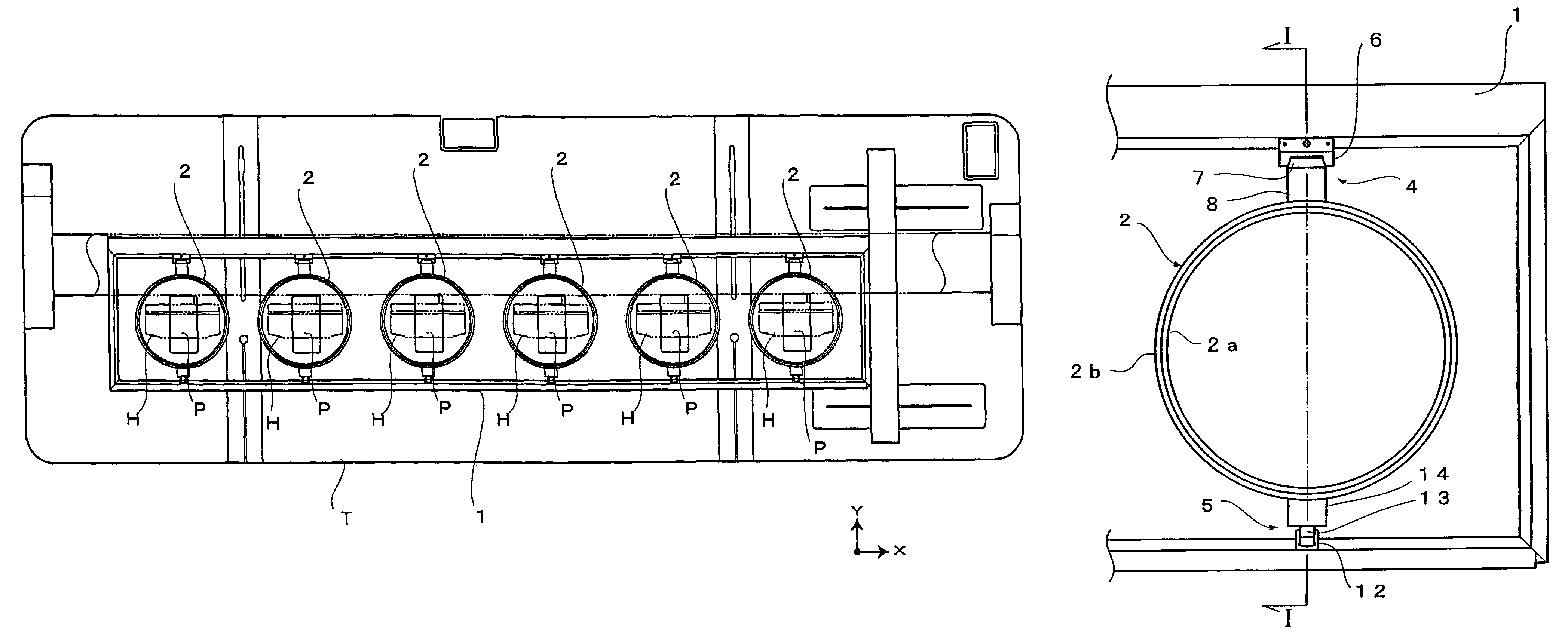 Embroidery-frame mounting structure