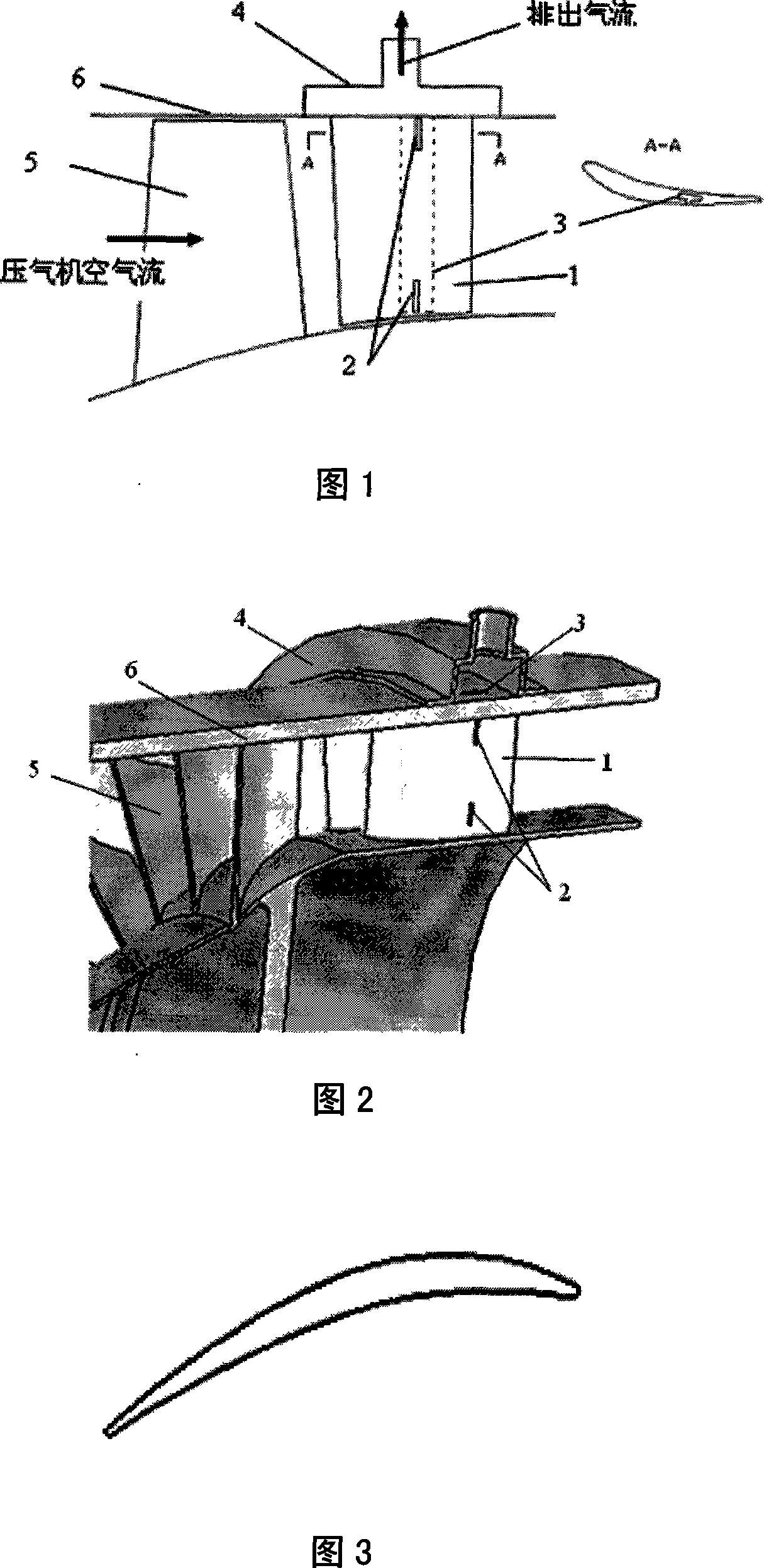 Synergic action device of preventing breath heavily and expanding stability of airbleed inside stator of multistage axial flow air compresdsor