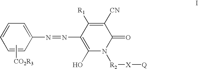 Azo compounds and coating compositions containing the azo compounds