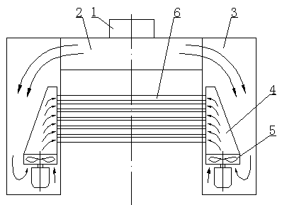 Air cooling device used for textile printing and dyeing industry