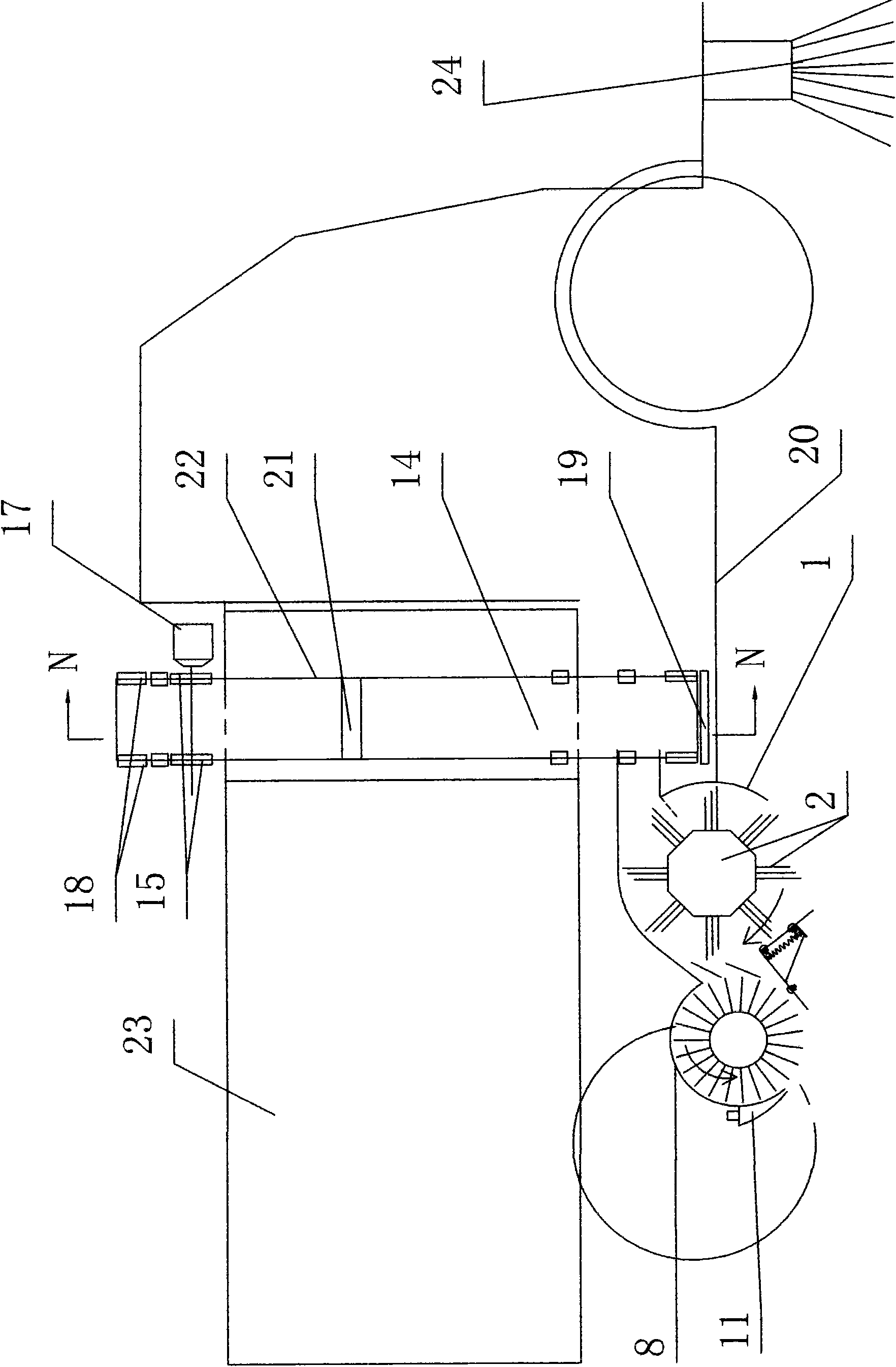 Sweeping mechanism of road sweeper