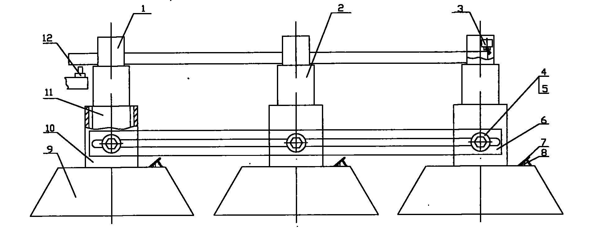 Spiral duct machine support frame