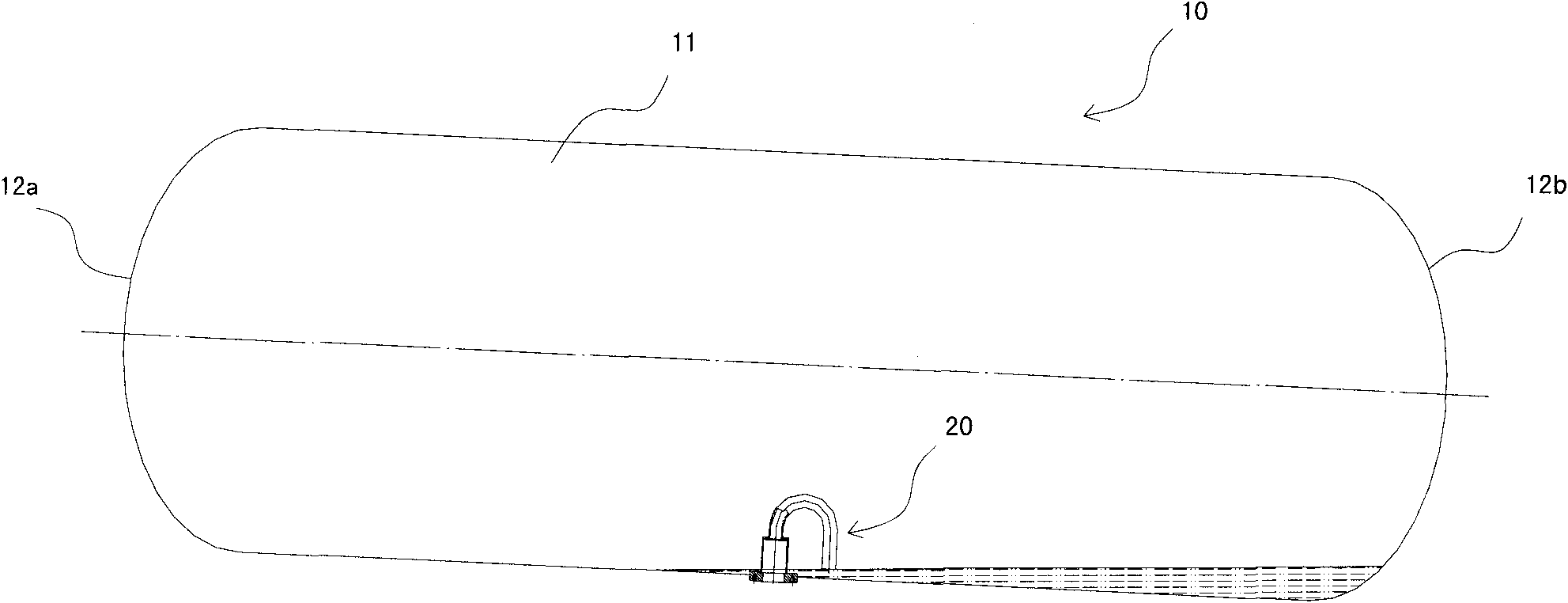 Discharging device and tank body with same