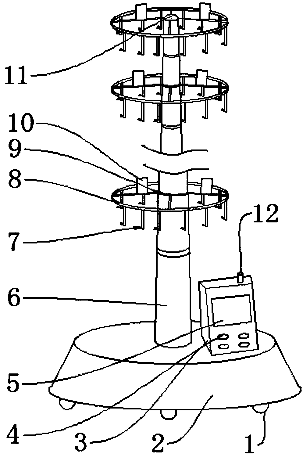 Automatic device for grain air-curing