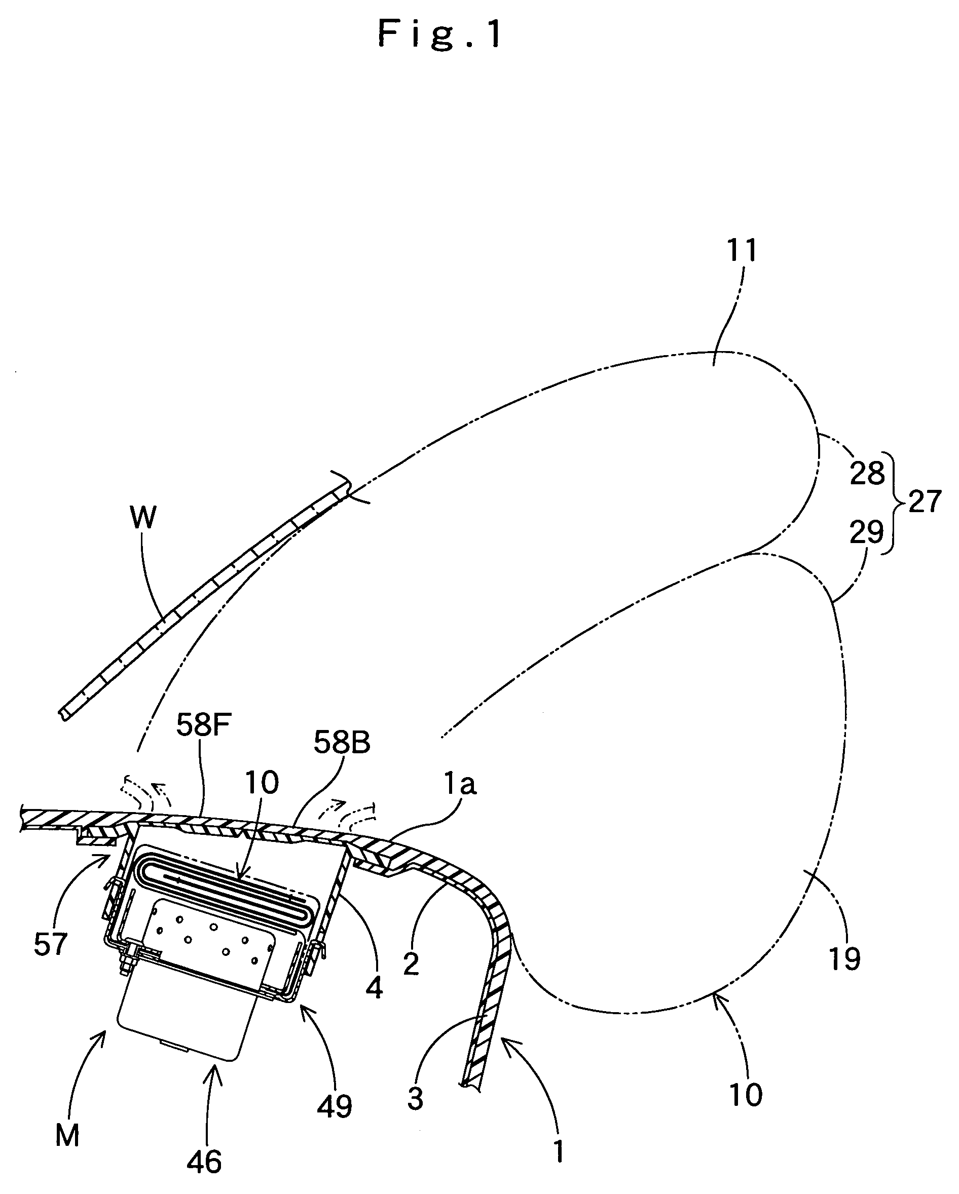 Airbag device for front passenger's seat