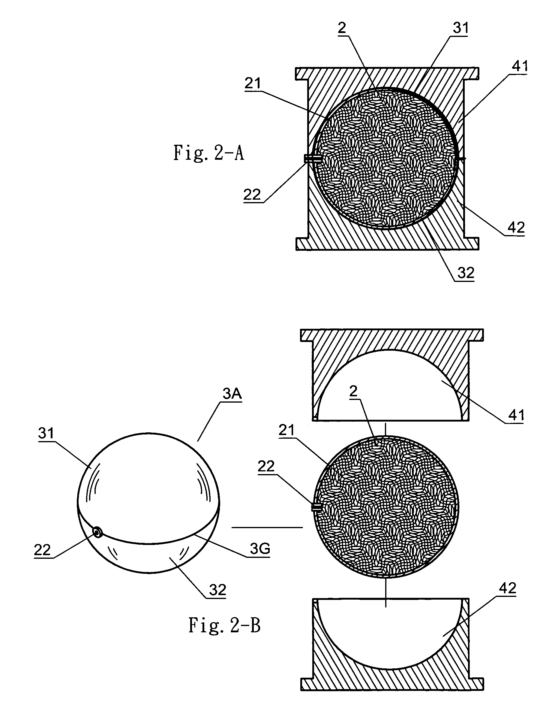 Manufacturing method for seamless manmade leather ball