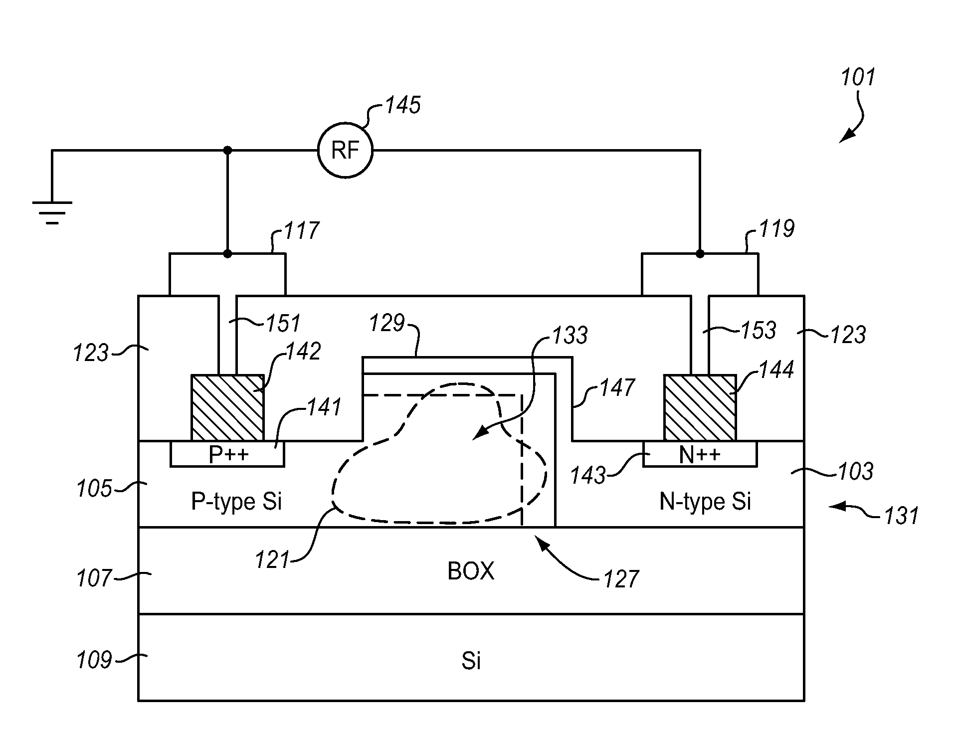 Method and apparatus for high speed silicon optical modulation using PN diode