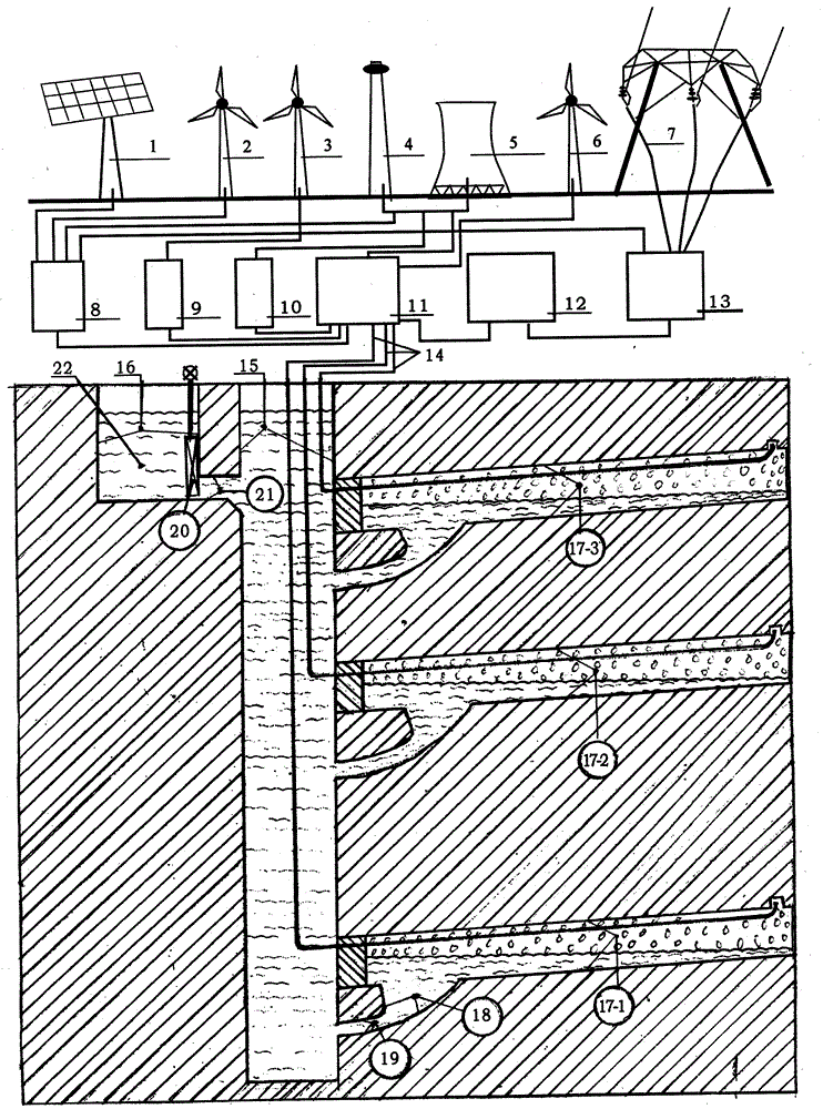 Compressed gas energy storage power station device