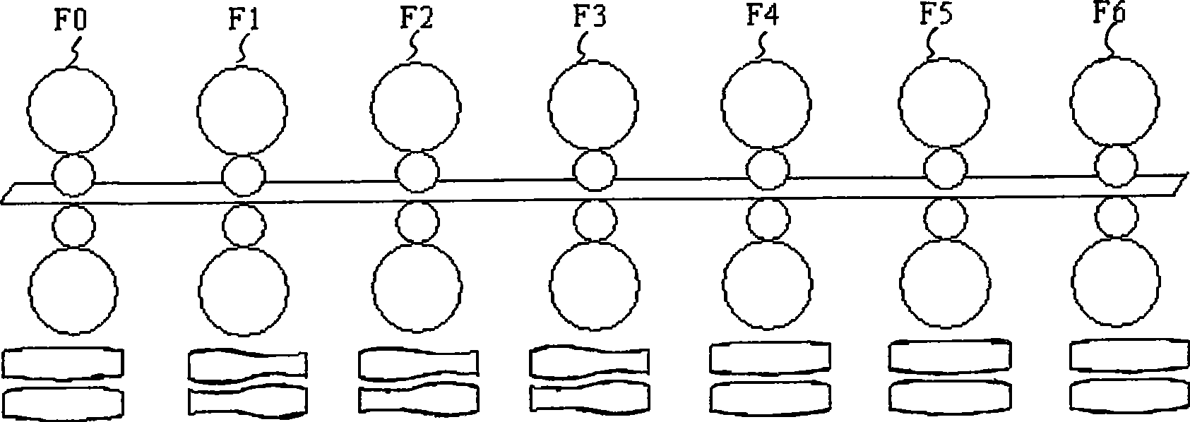 Roll shape configuration method for whole-set precision rolling working roll