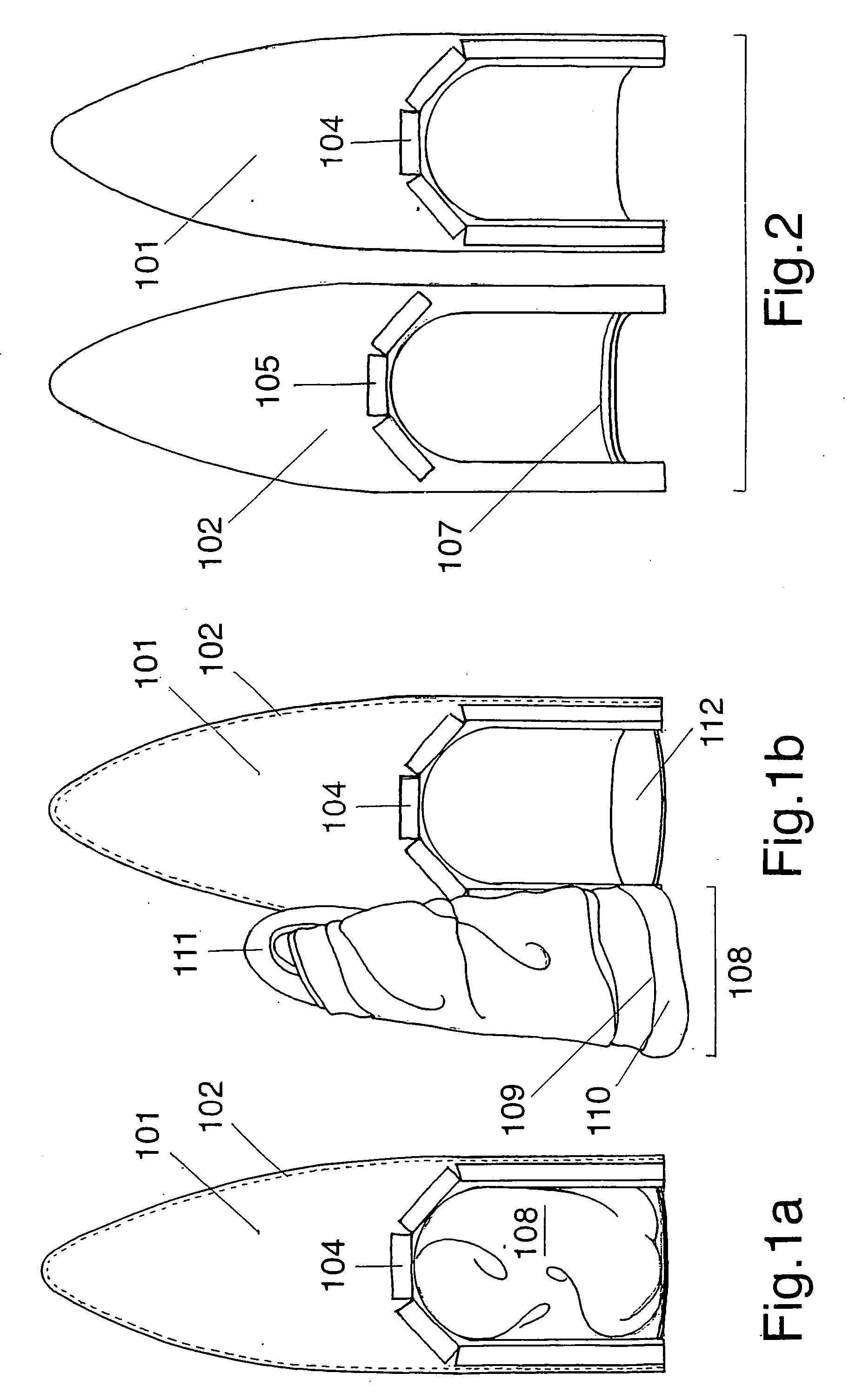 Portable boat in nesting sections, with waterproof fabric cover incorporating a stabilizing keel