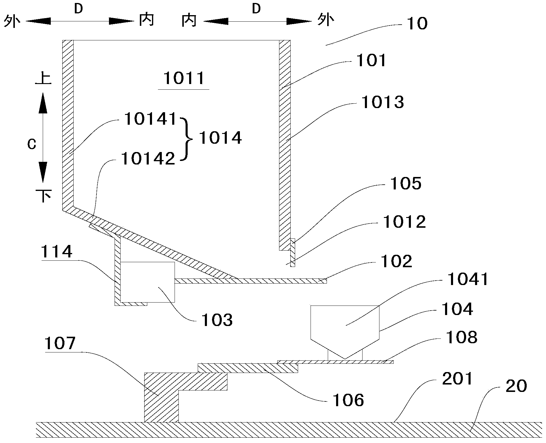 Powder feeding device for three-dimensional printing system and three-dimensional printing system