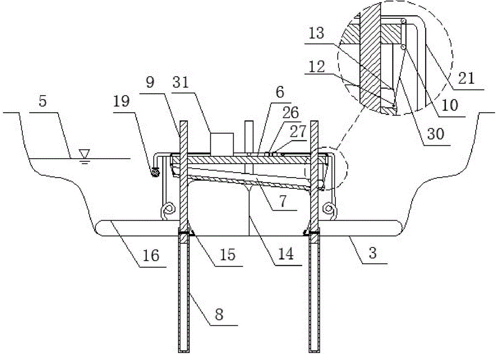 Device and method for controlling ecological water demand in the dry season near the shore of the river under the dam