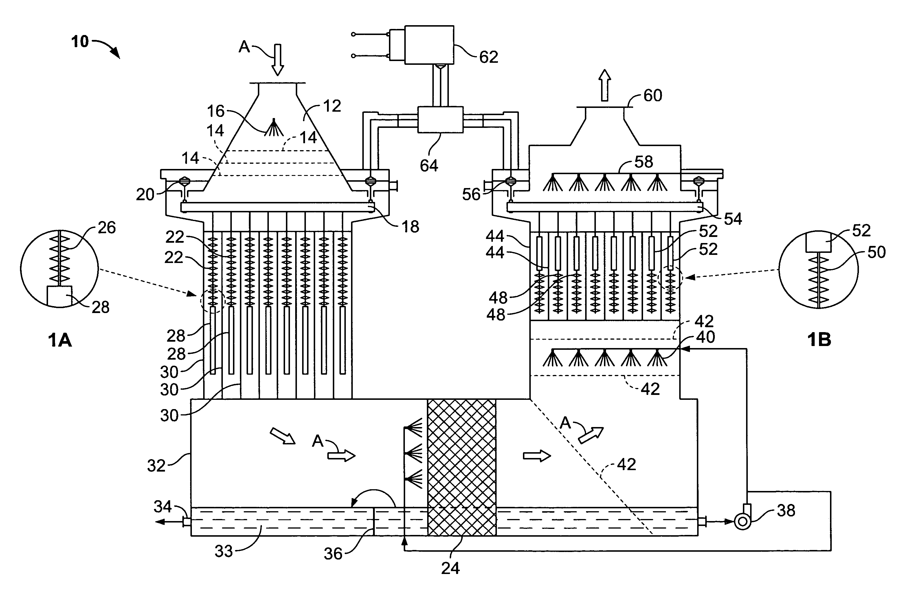 Wet electrostatic precipitator for treating oxidized biomass effluent