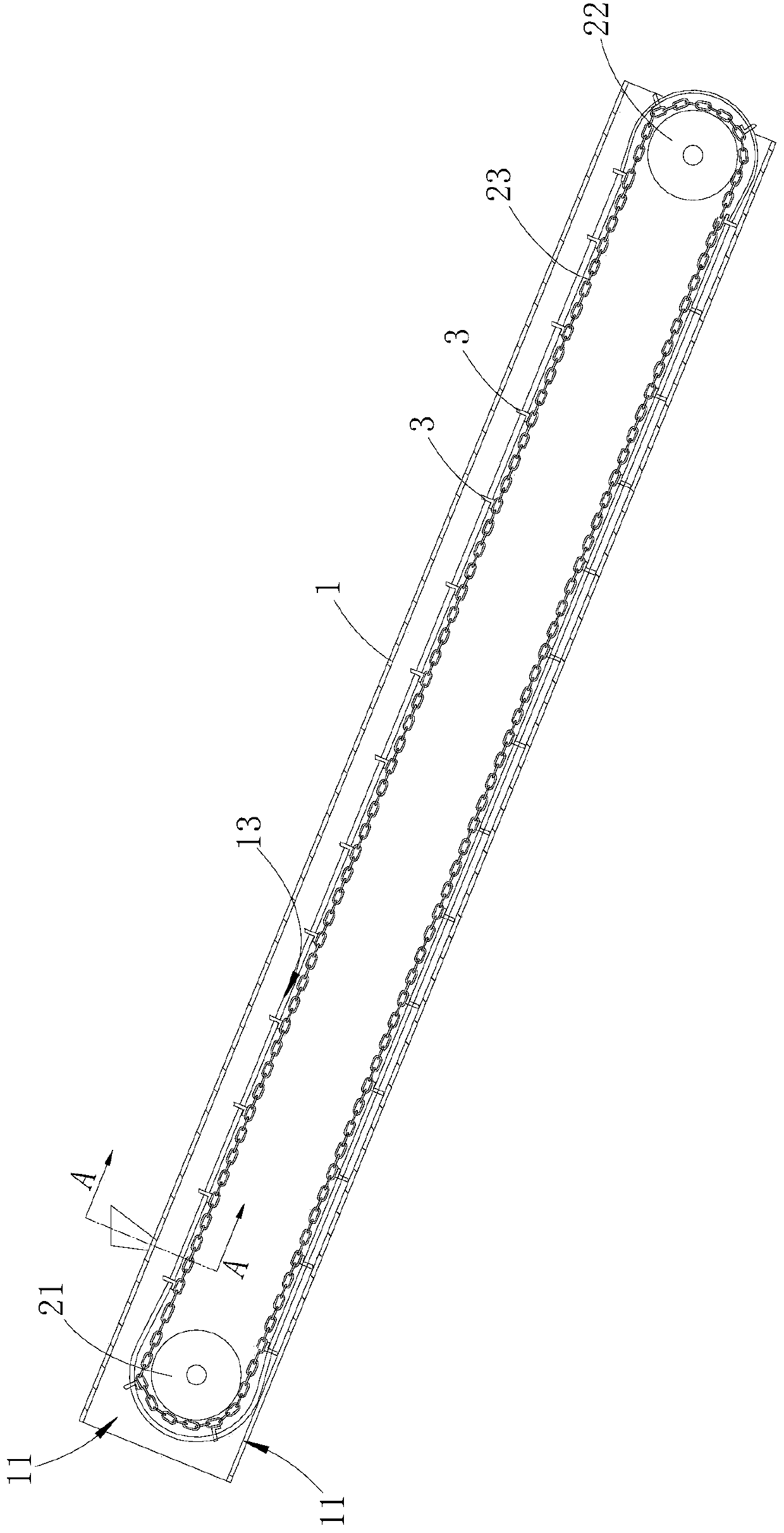 Slag conveying device of biomass gas furnace