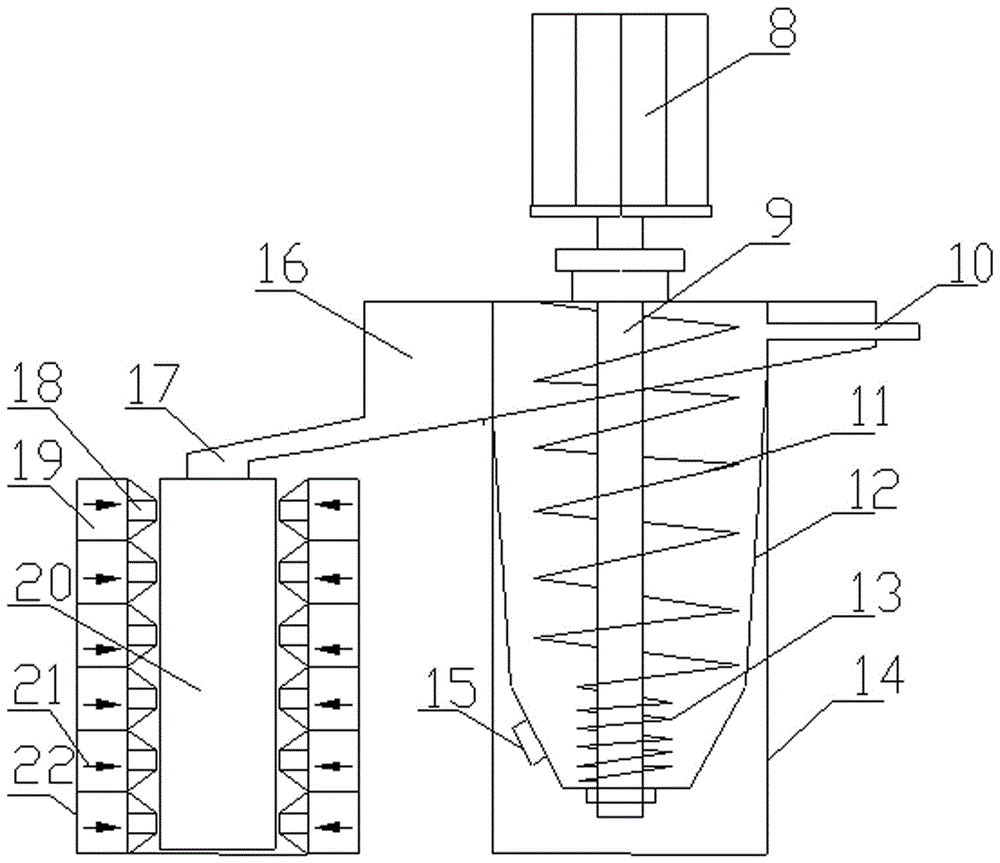 Flocculation-intensifying experimental device suitable for micro-fine-particle hematite