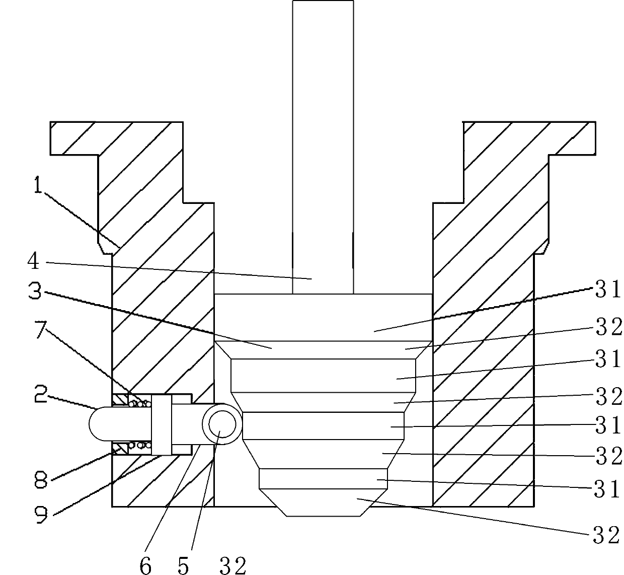 Multistage self-locking and positioning device