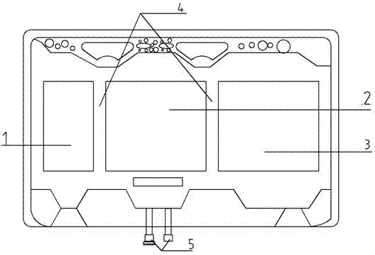 Novel three-cavity transfusion bag for packaging long-chain fat emulsion injection, amino acid injection and glucose injection