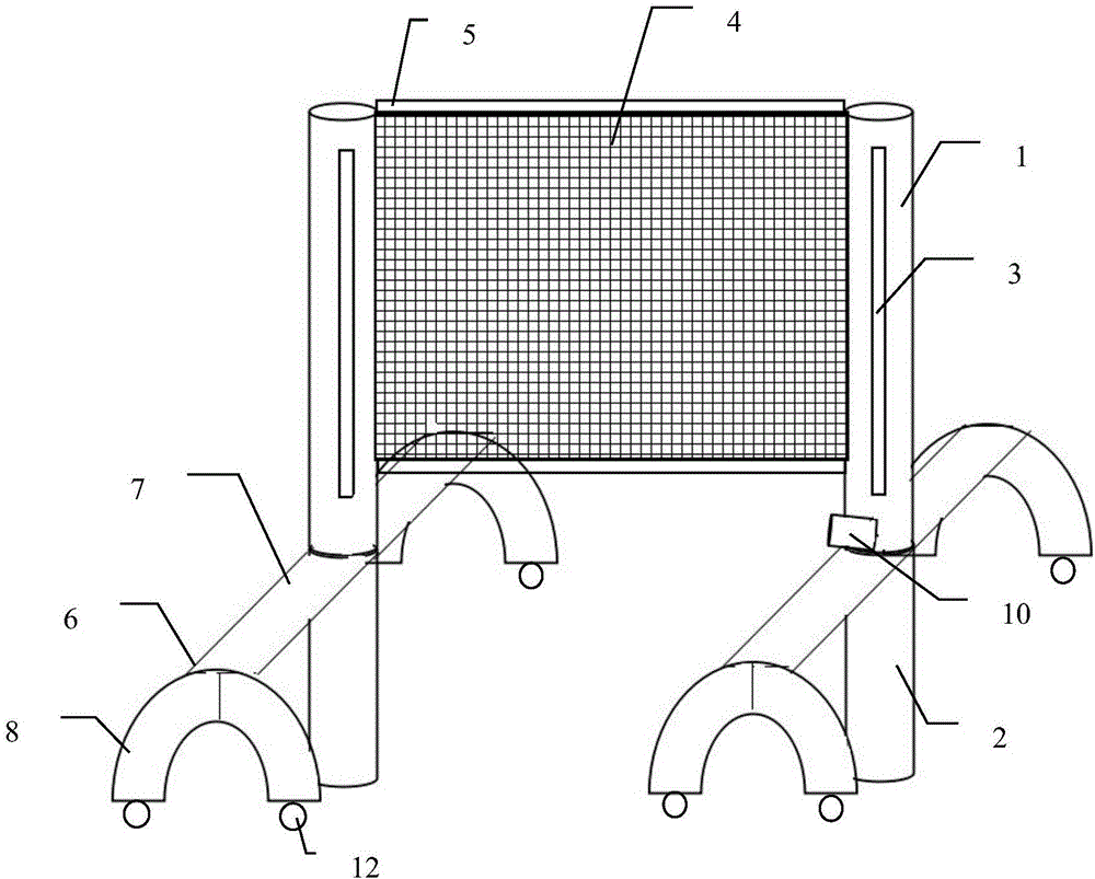 Multifunctional badminton rack capable of automatically collecting balls