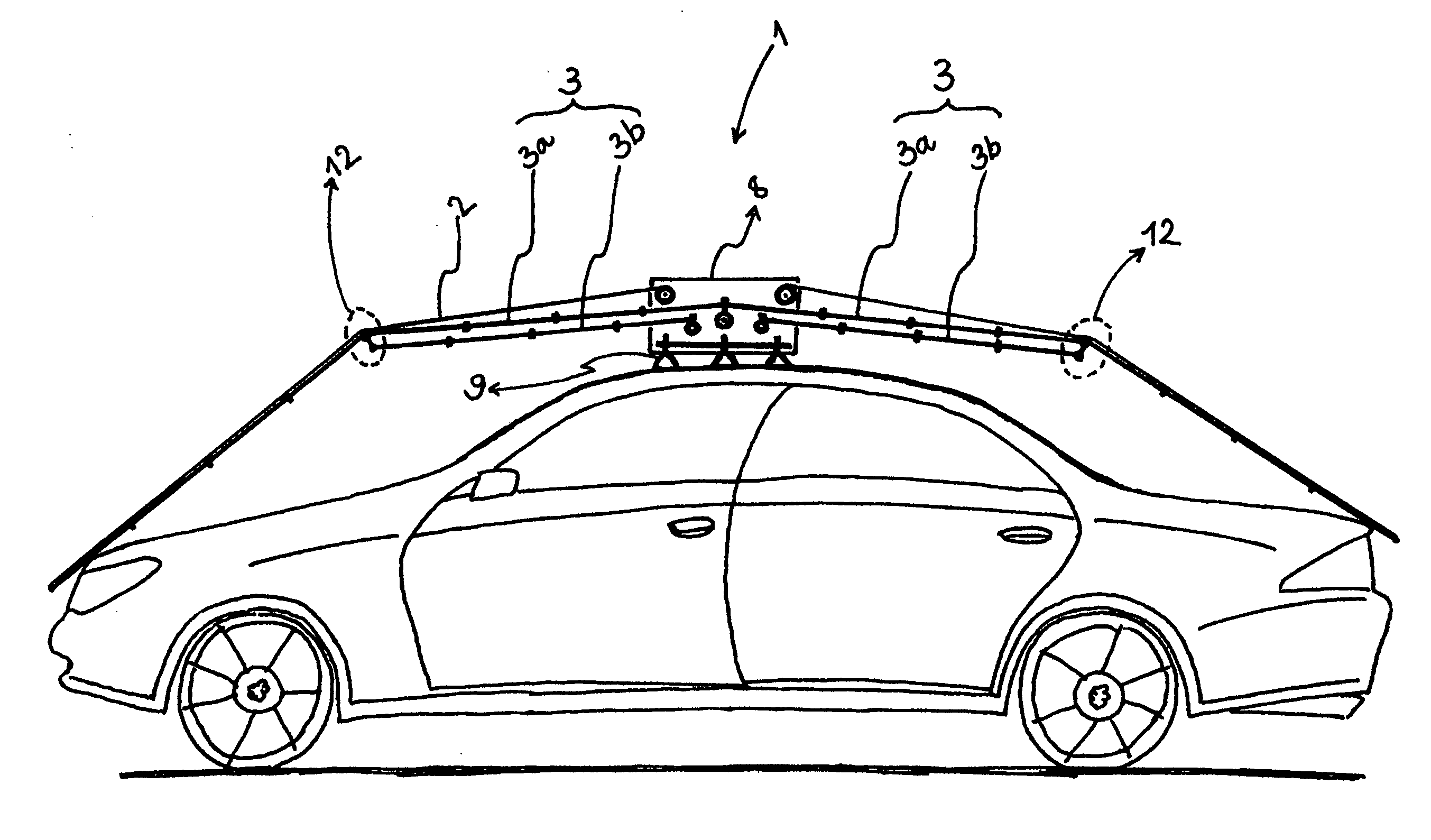 Vehicle self-collapsible cover