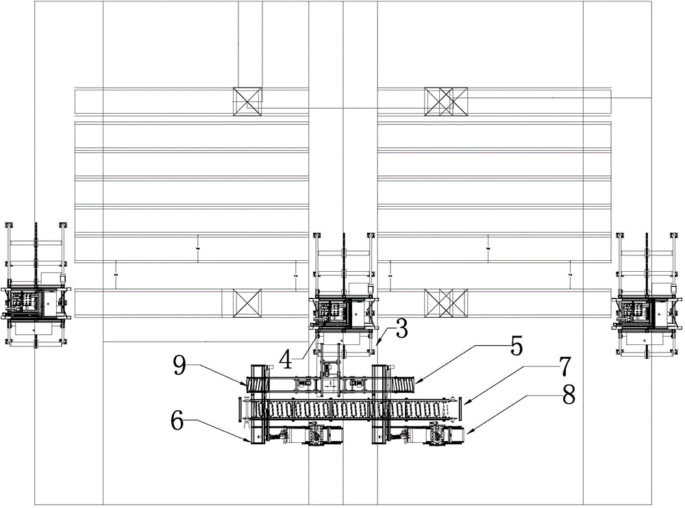 Full-automatic book management system with dense bookshelves