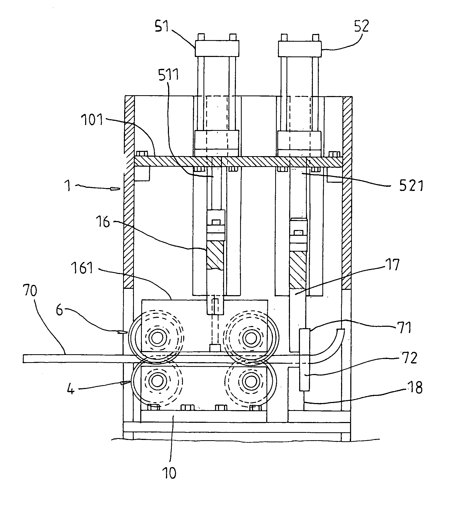 Corrugated sheet member bending machine