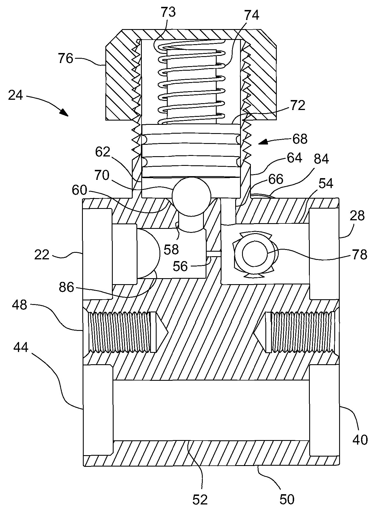 Refrigerant expansion assembly with pressure relief