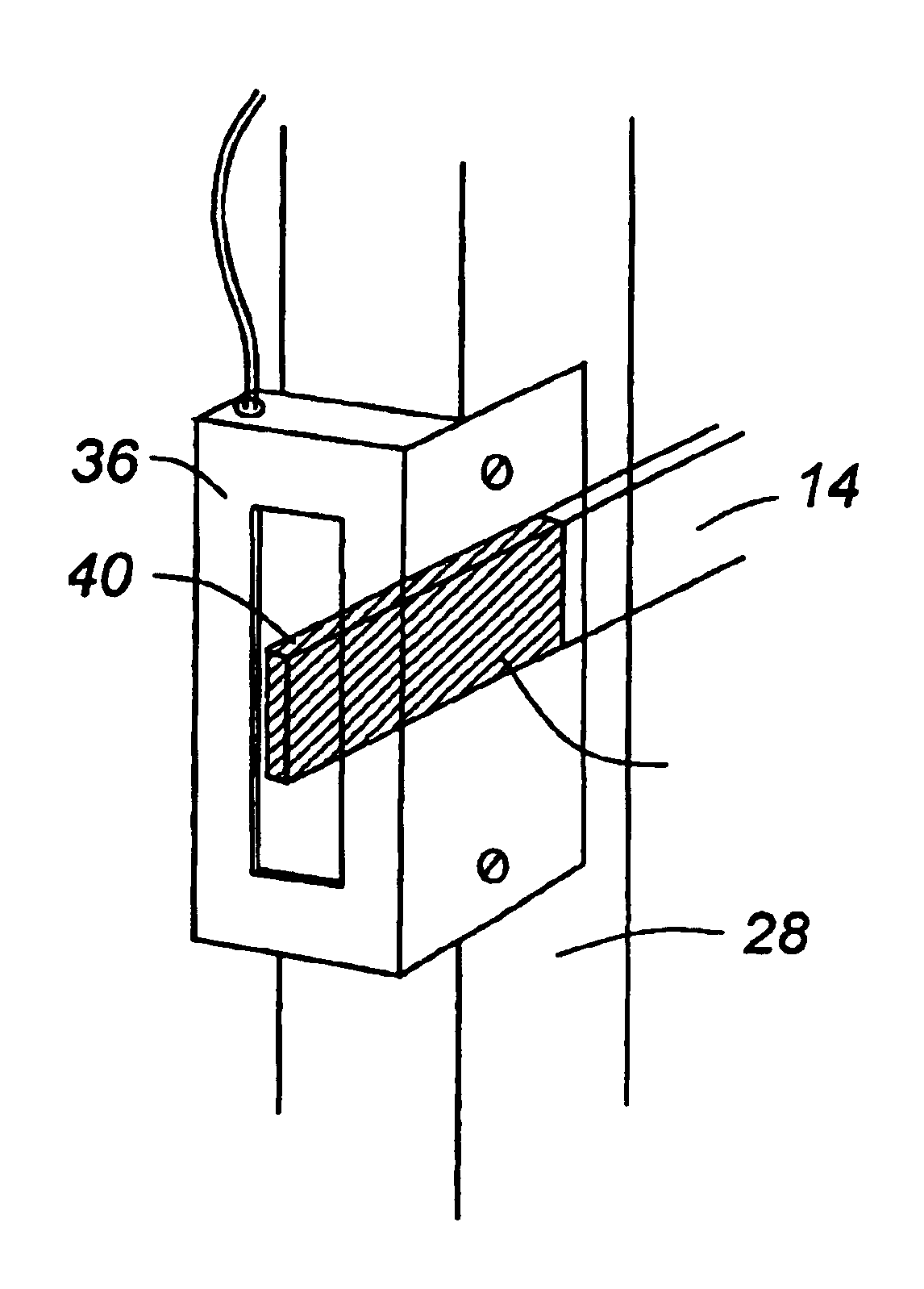 Door latch for alarm system