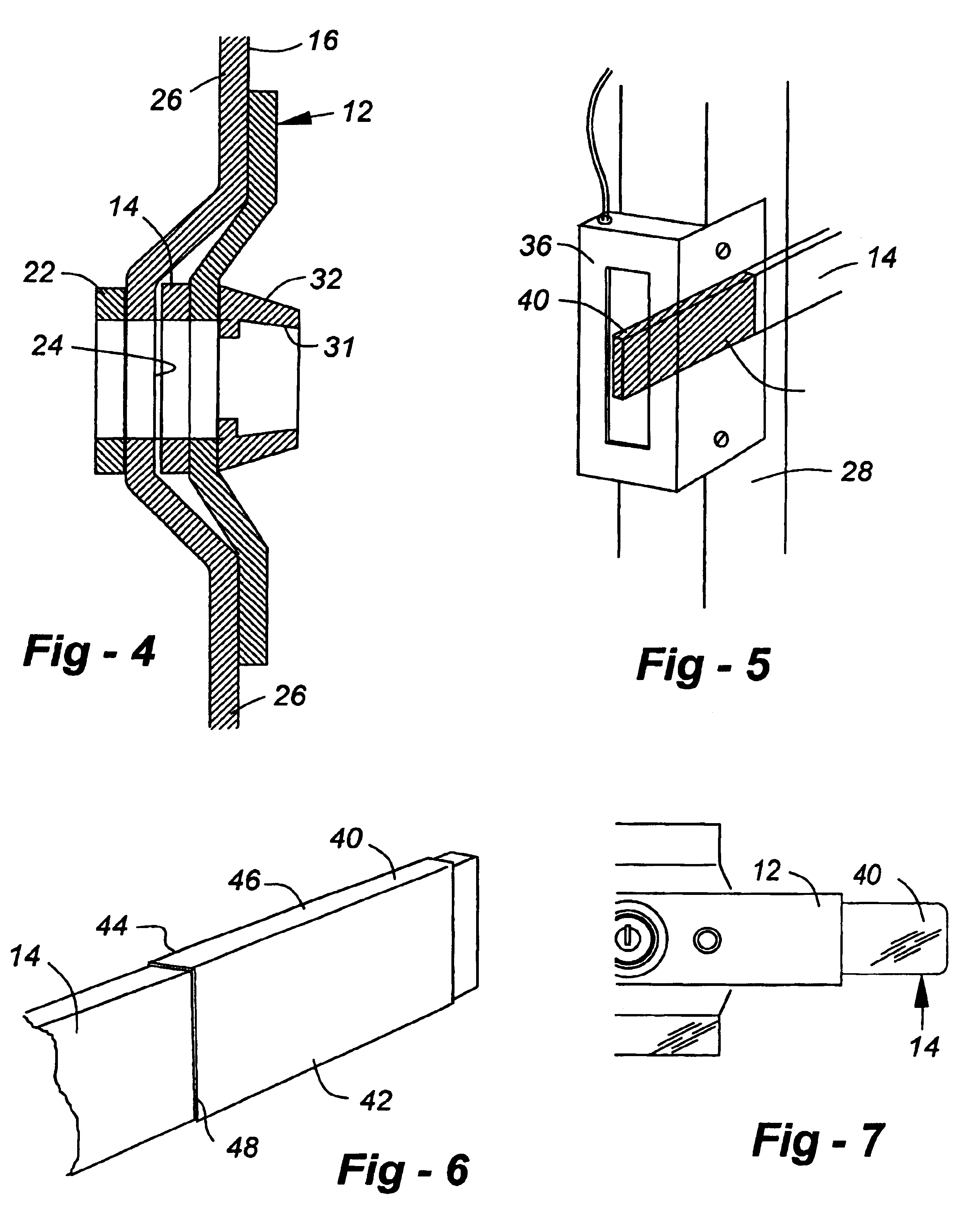 Door latch for alarm system