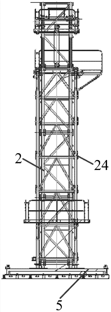 Supporting frame used for fixing holding pole