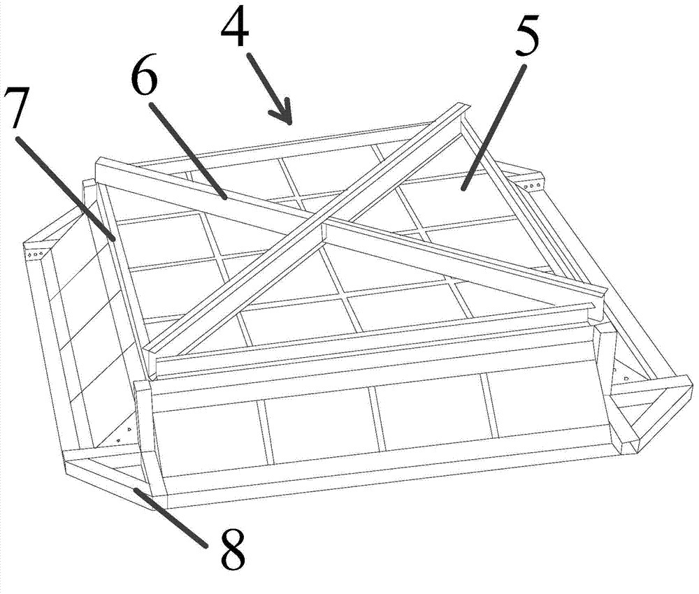 Supporting frame used for fixing holding pole