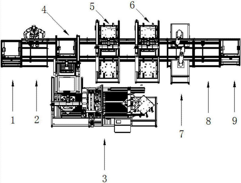 Automatic assembly production line for panel lights