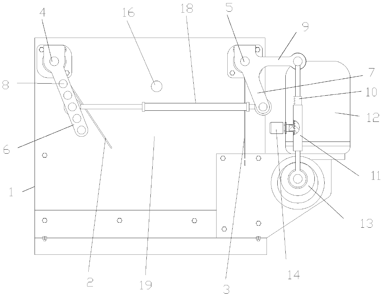 Anti-blocking device of tobacco cutter vertical distributing mechanism