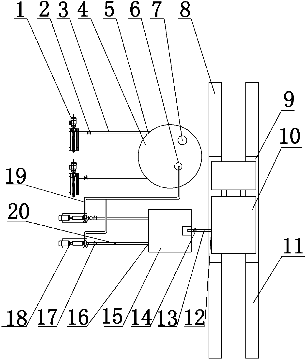 Concentrated sulfuric acid negative pressure discharging system