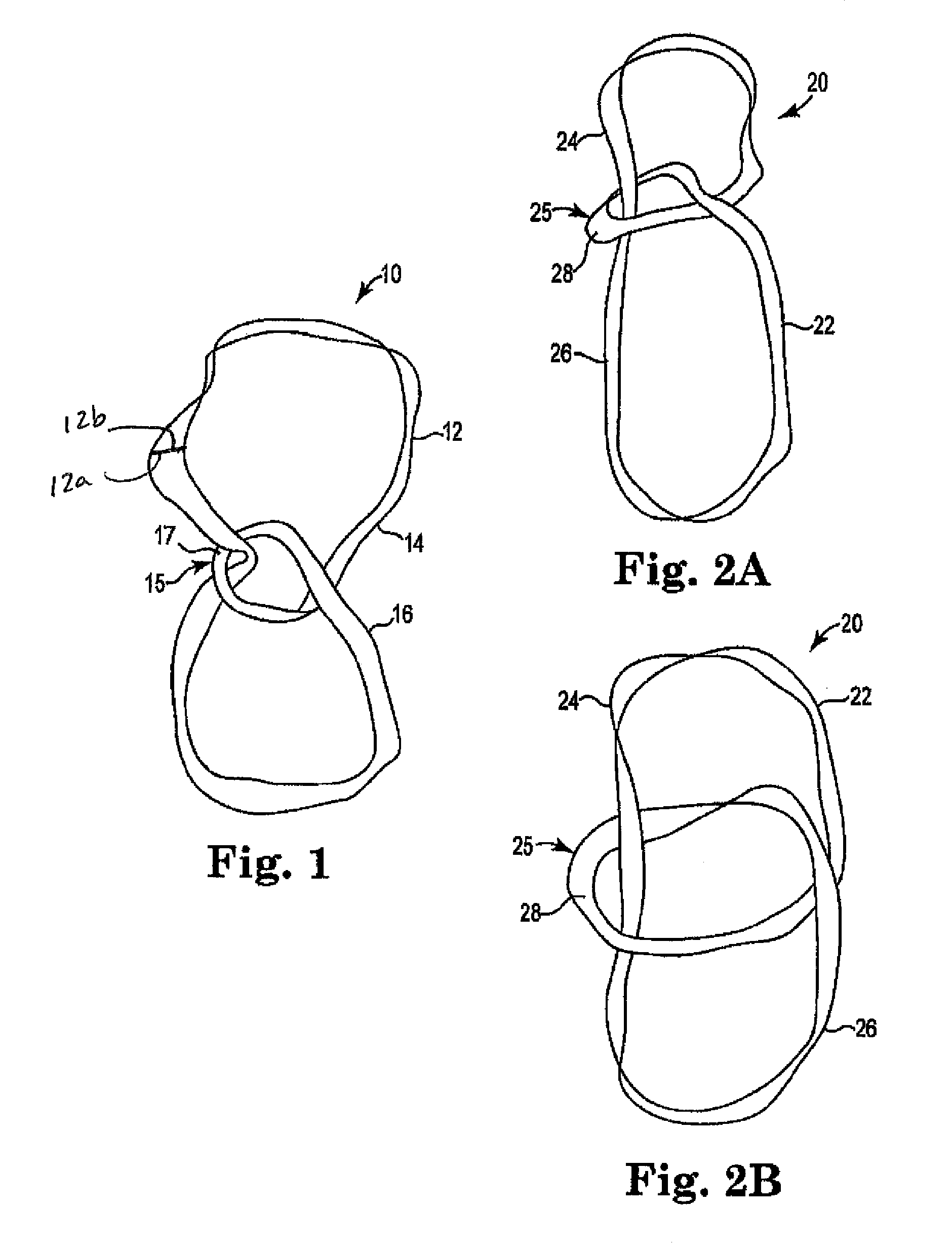 Closed loop device incorporating one or more indecomposable knots and methods of using