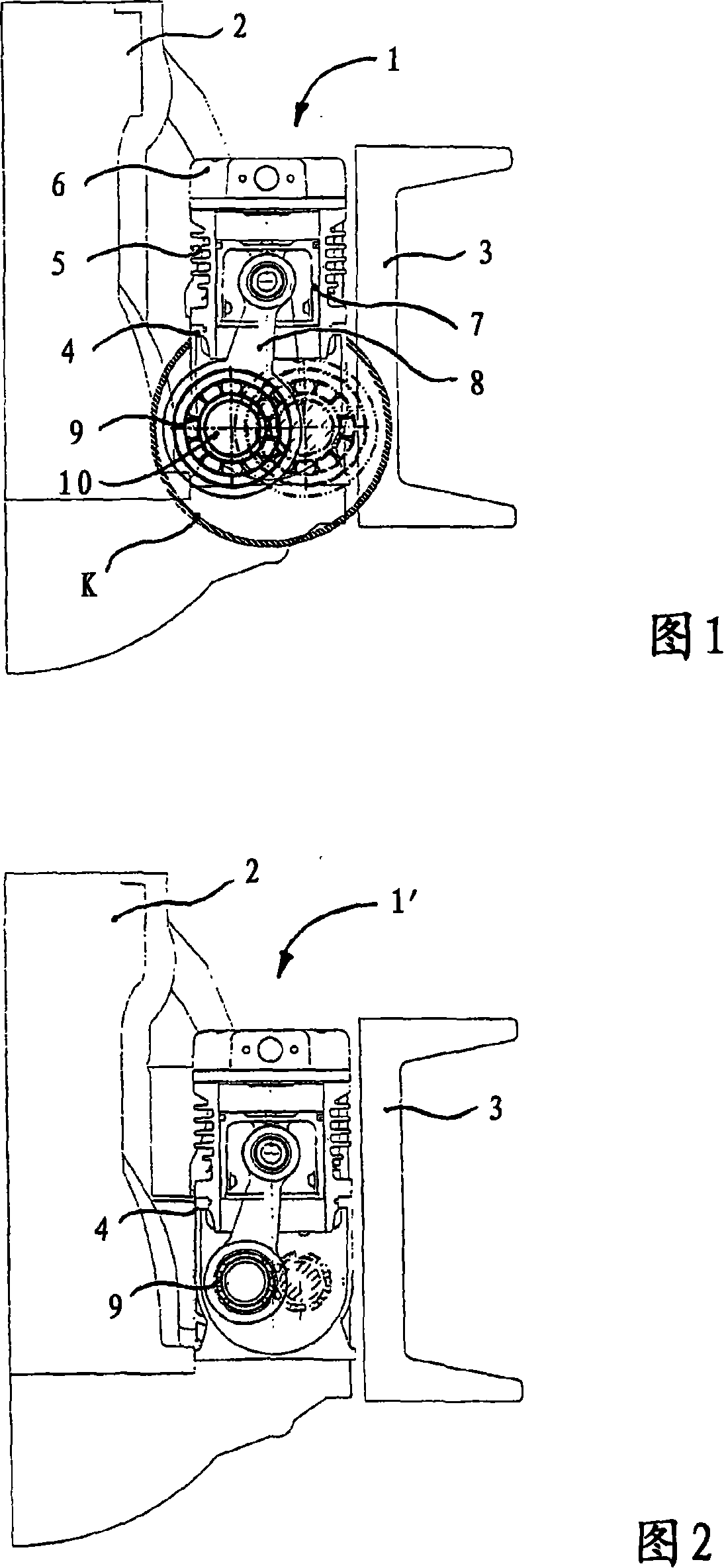 Dry-running piston compressor