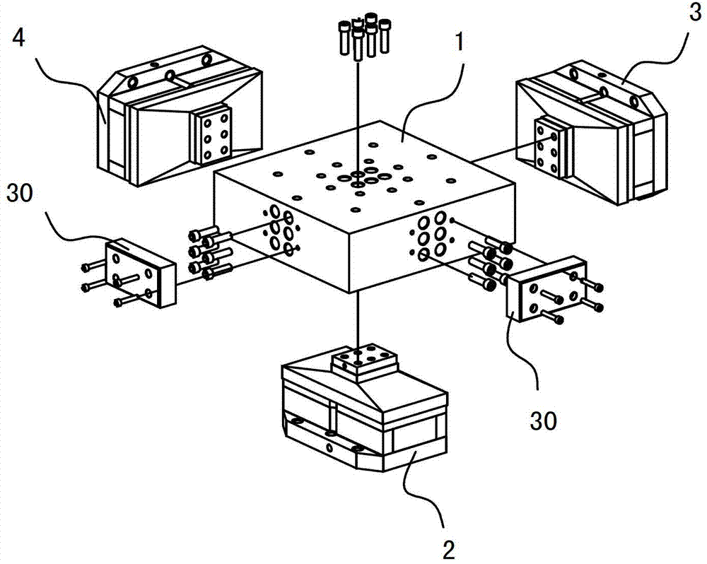 Plane static pressure type vibration transferring and decoupling device and tri-axial vibration composite experiment table