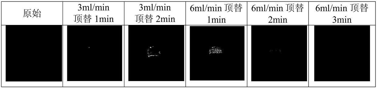 A monitoring method for the displacement efficiency of cementing annulus in simulated shale gas horizontal wells