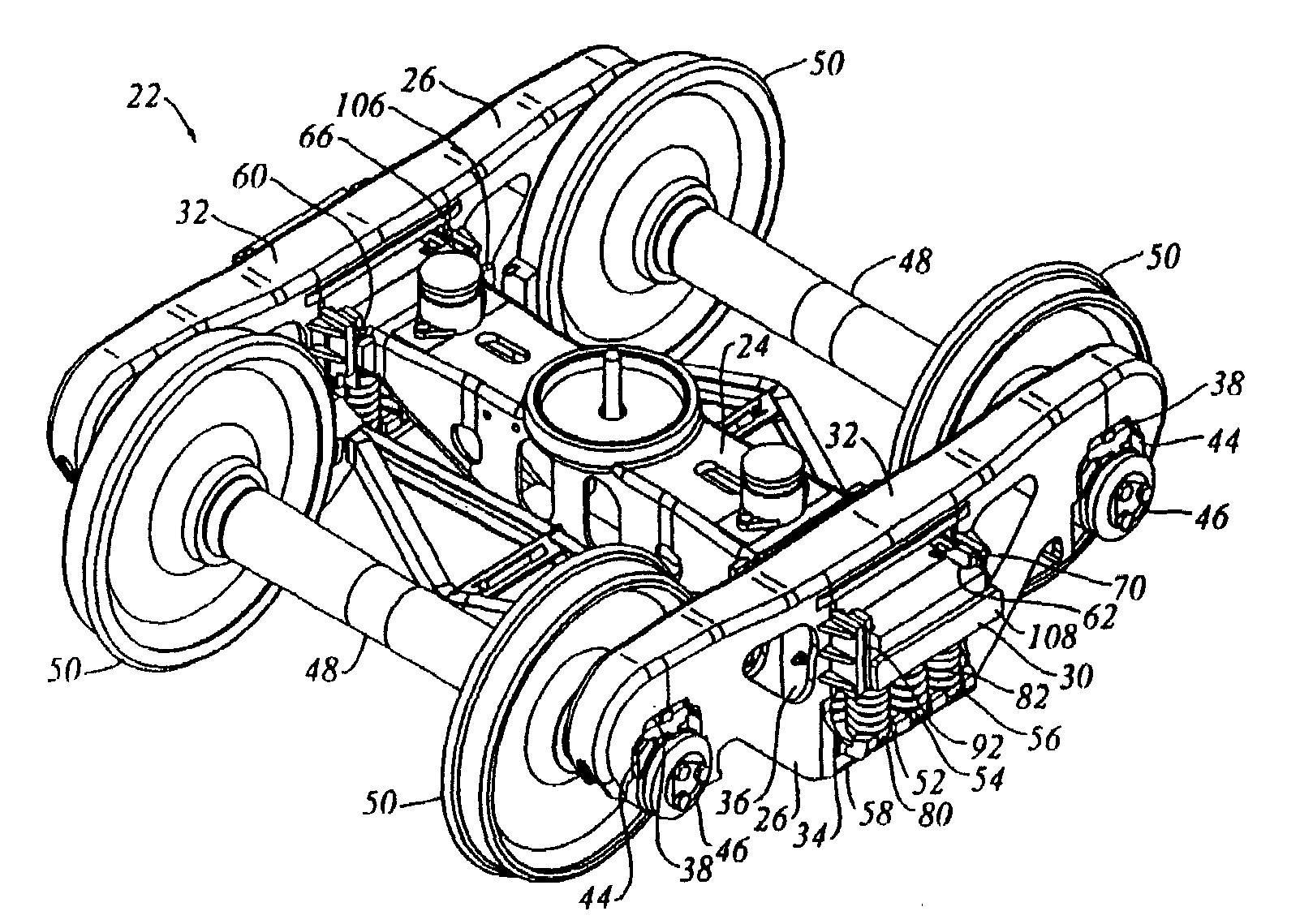 Rail road car truck and bolster therefor