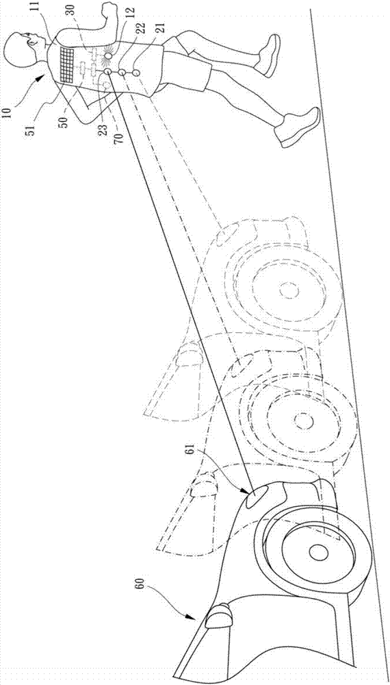 Wearable induction warning device