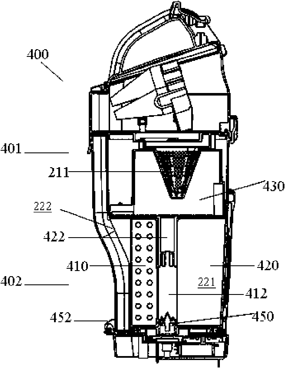 Dust collector with dust compression function